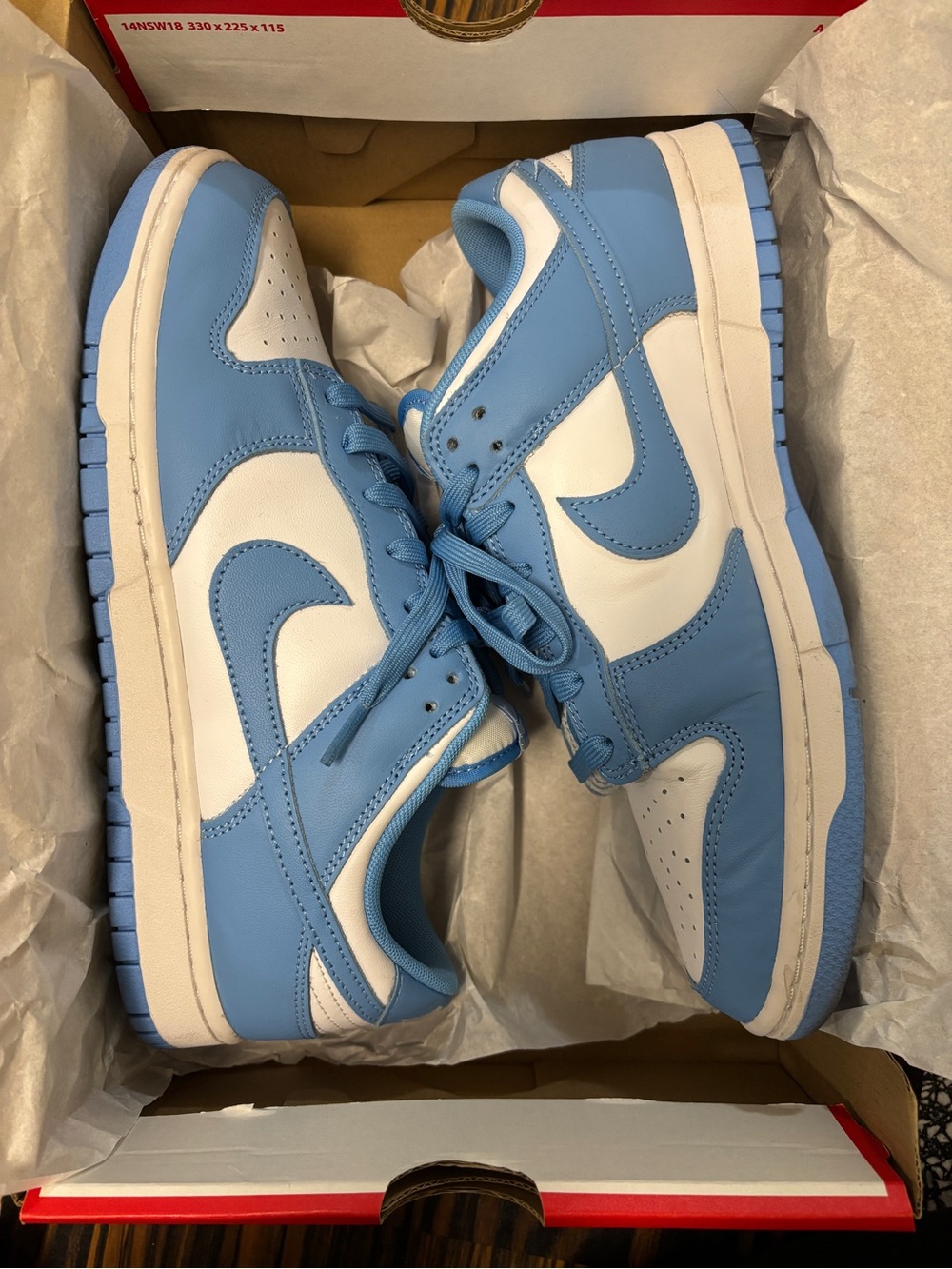 Size 10 Nike Dunk Low Retro White Varsity Blue